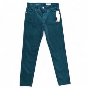 AG Adriano Goldschmied Anthropologie Pants Womens 30R Teal Stevie Ankle Velvet